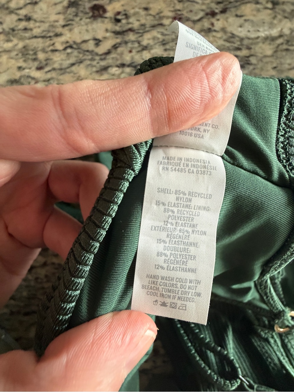 NWT aerie (M) Shine Ribbed Bikini Set Dark Green - Picture 7 of 7